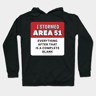 I Stormed AREA 51 Everything After That Is A Complete Blank Hoodie